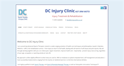 Desktop Screenshot of dc-injuryclinic.co.uk