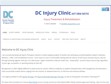 Tablet Screenshot of dc-injuryclinic.co.uk